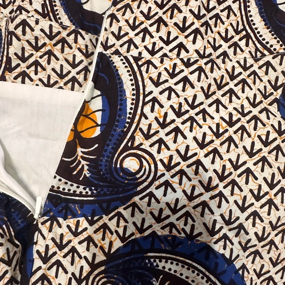 Anthropologie Mille Collines Maaike Navy and Orange Maxi Skirt Boho Ethnic - Picture 8 of 8